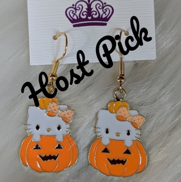 🆕Hello Kitty Fall Pumpkin Earrings - Picture 1 of 7